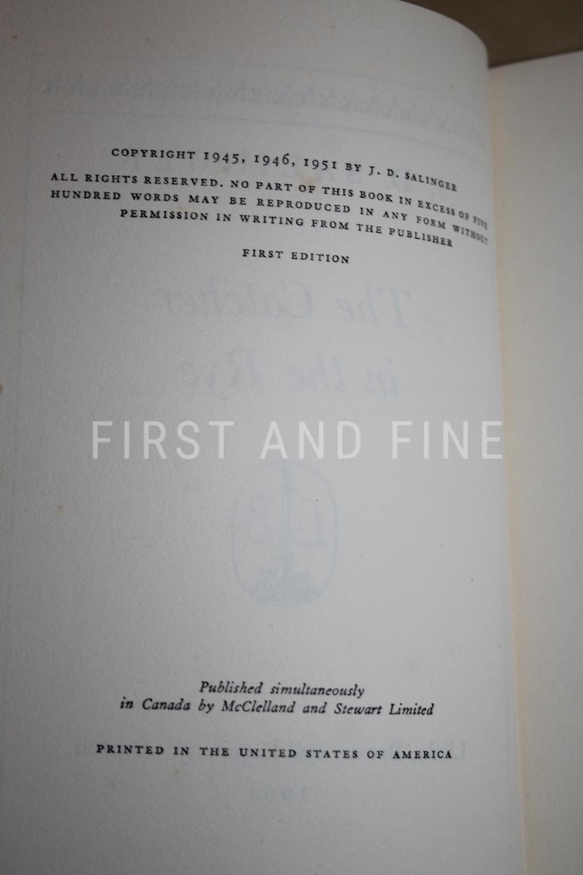 Salinger, Jerome David (1951) 'The Catcher in the Rye', US first edition in first state dust jacket - Image 2