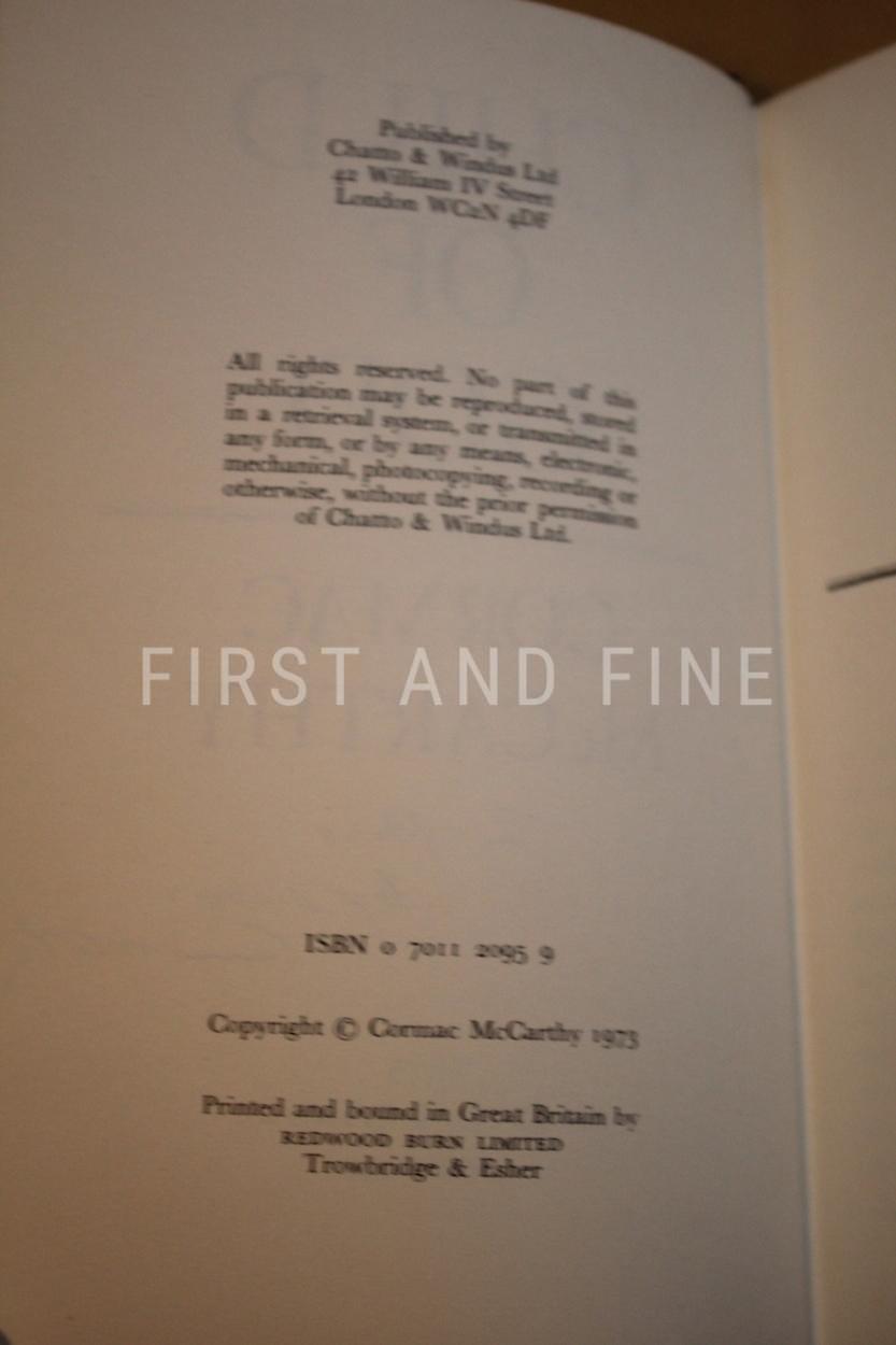 McCarthy, Cormac (1975) 'Child of God', UK signed and inscribed first edition with rock solid provenance - Image 3