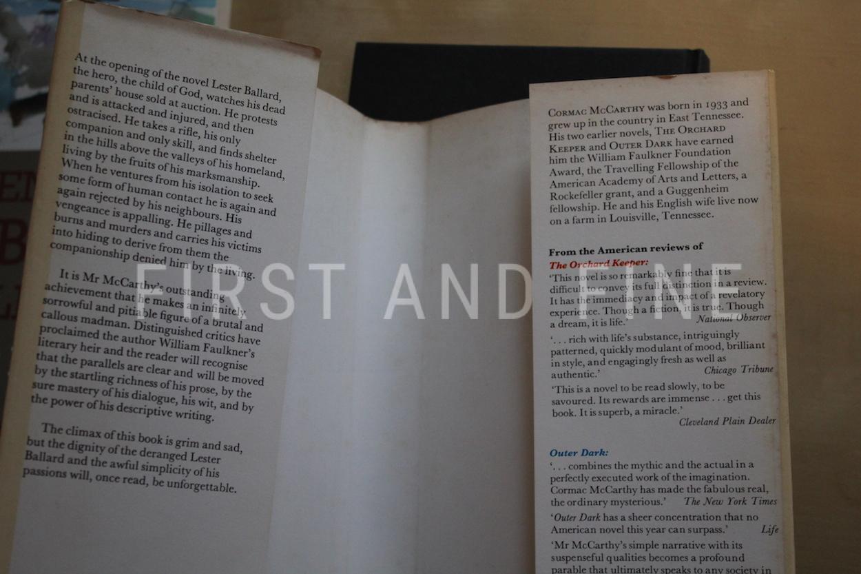 McCarthy, Cormac (1975) 'Child of God', UK signed and inscribed first edition with rock solid provenance - Image 11