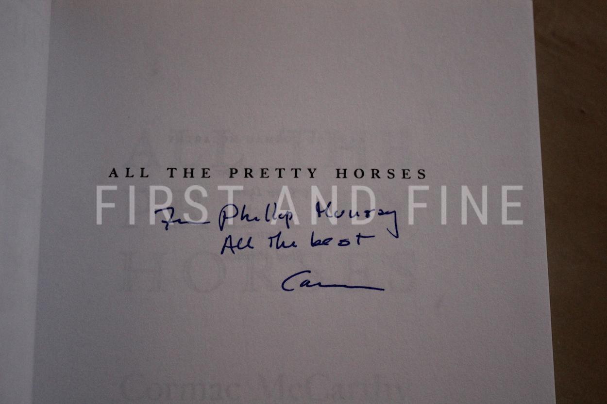 McCarthy, Cormac (1992) 'All the Pretty Horses', US signed and inscribed uncorrected proof with rock solid provenance - Image 3