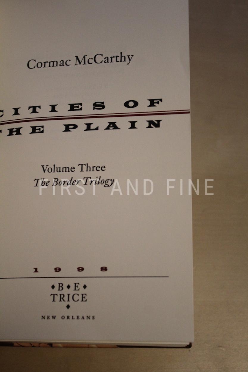 McCarthy, Cormac (1998) 'Cities of the Plain', US deluxe signed limited edition - Image 3