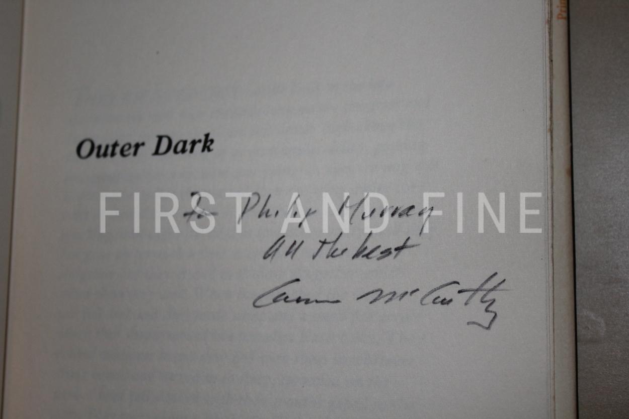 McCarthy, Cormac (1968) 'Outer Dark', US signed and inscribed first edition with rock solid provenance - Image 2