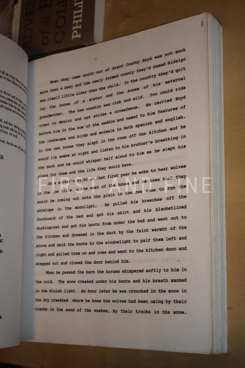 McCarthy, Cormac (1994) 'The Crossing', US signed and inscribed galley proofs with rock solid provenance - Image 5