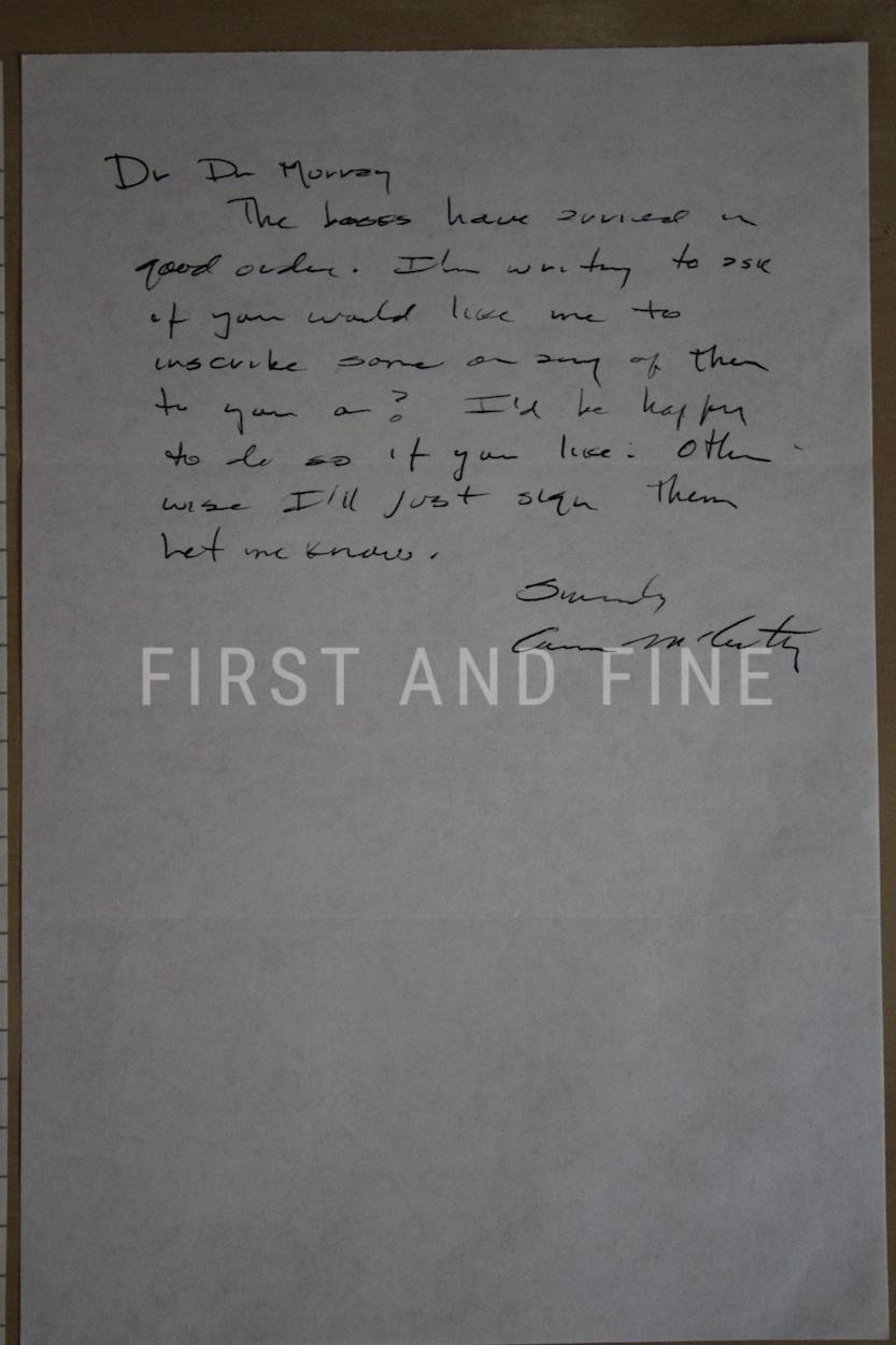 McCarthy, Cormac (1968) 'Outer Dark', US signed and inscribed first edition with rock solid provenance - Image 15