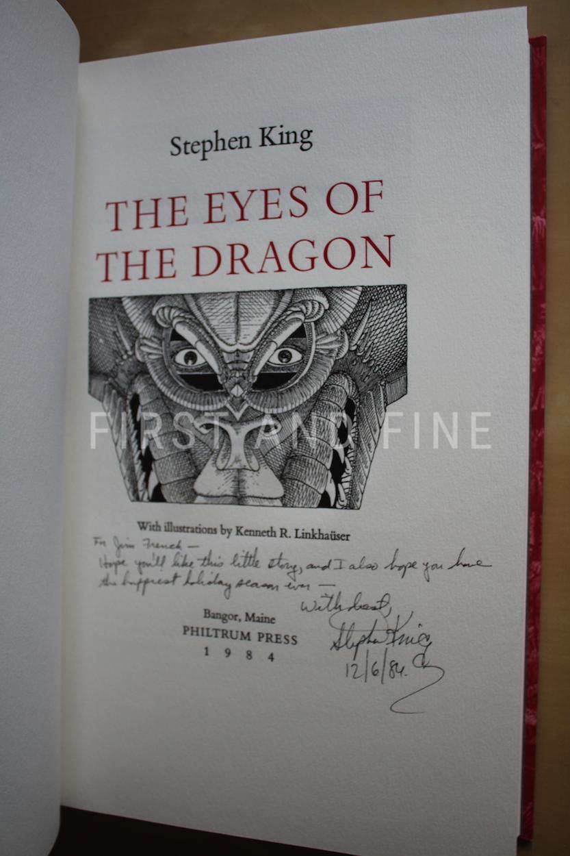 King, Stephen (1984) 'The Eyes of the Dragon', US signed limited edition numbered in red - Image 2