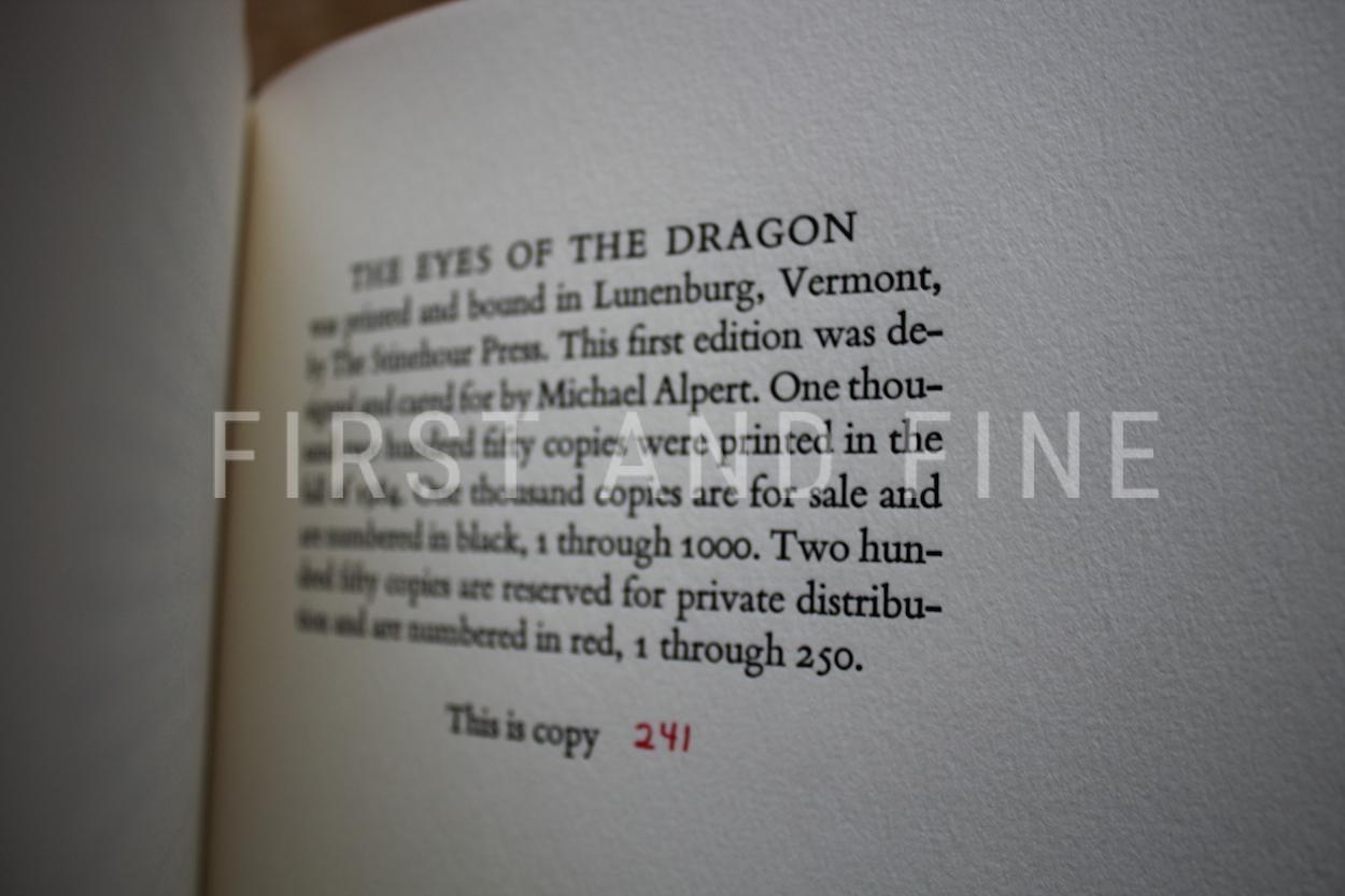 King, Stephen (1984) 'The Eyes of the Dragon', US signed limited edition numbered in red - Image 4
