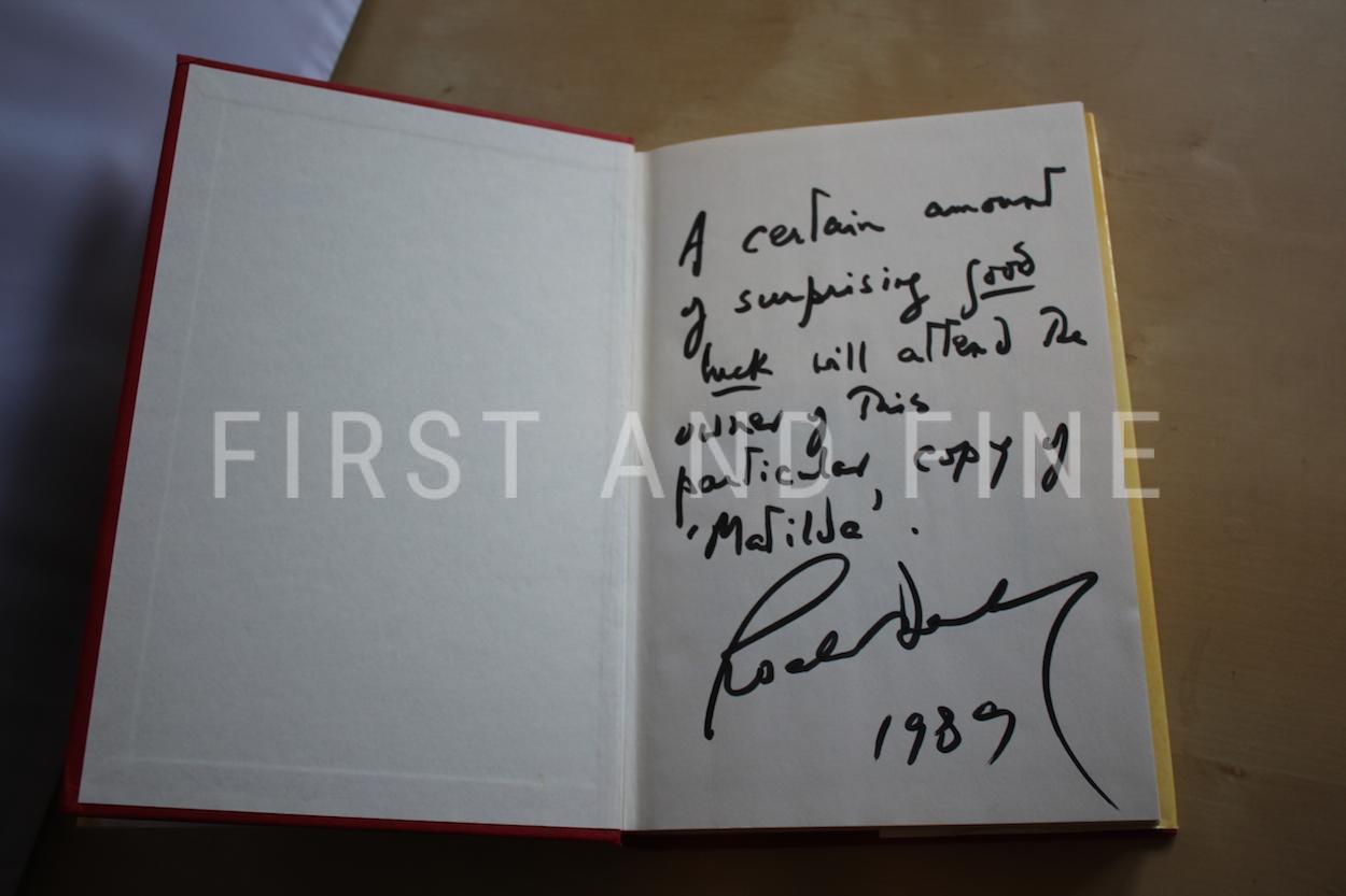 Dahl, Roald (1988) 'Matidle', UK signed reprint with amazing inscription - Image 2
