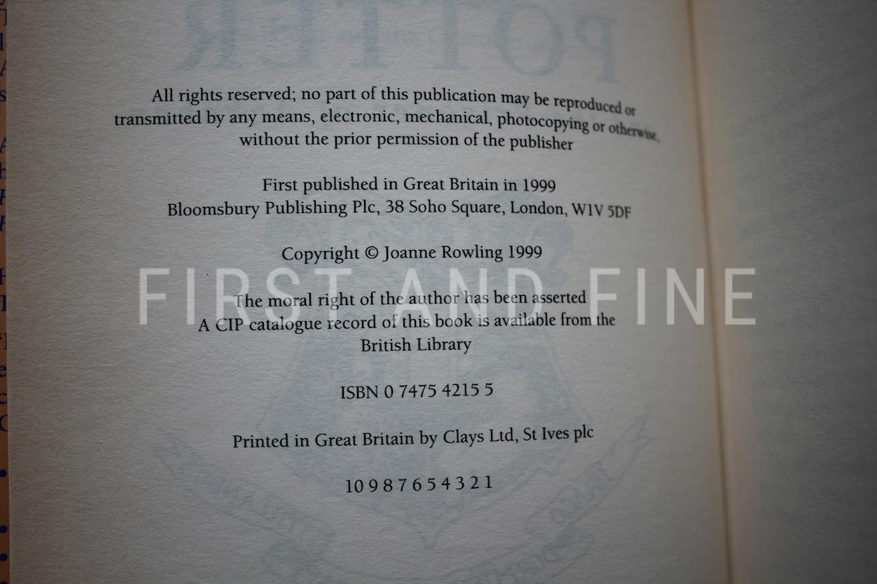 Rowling, J.K (1999) 'Harry Potter and the Prisoner of Azkaban', UK first edition, first state published by Bloomsbury - Image 2