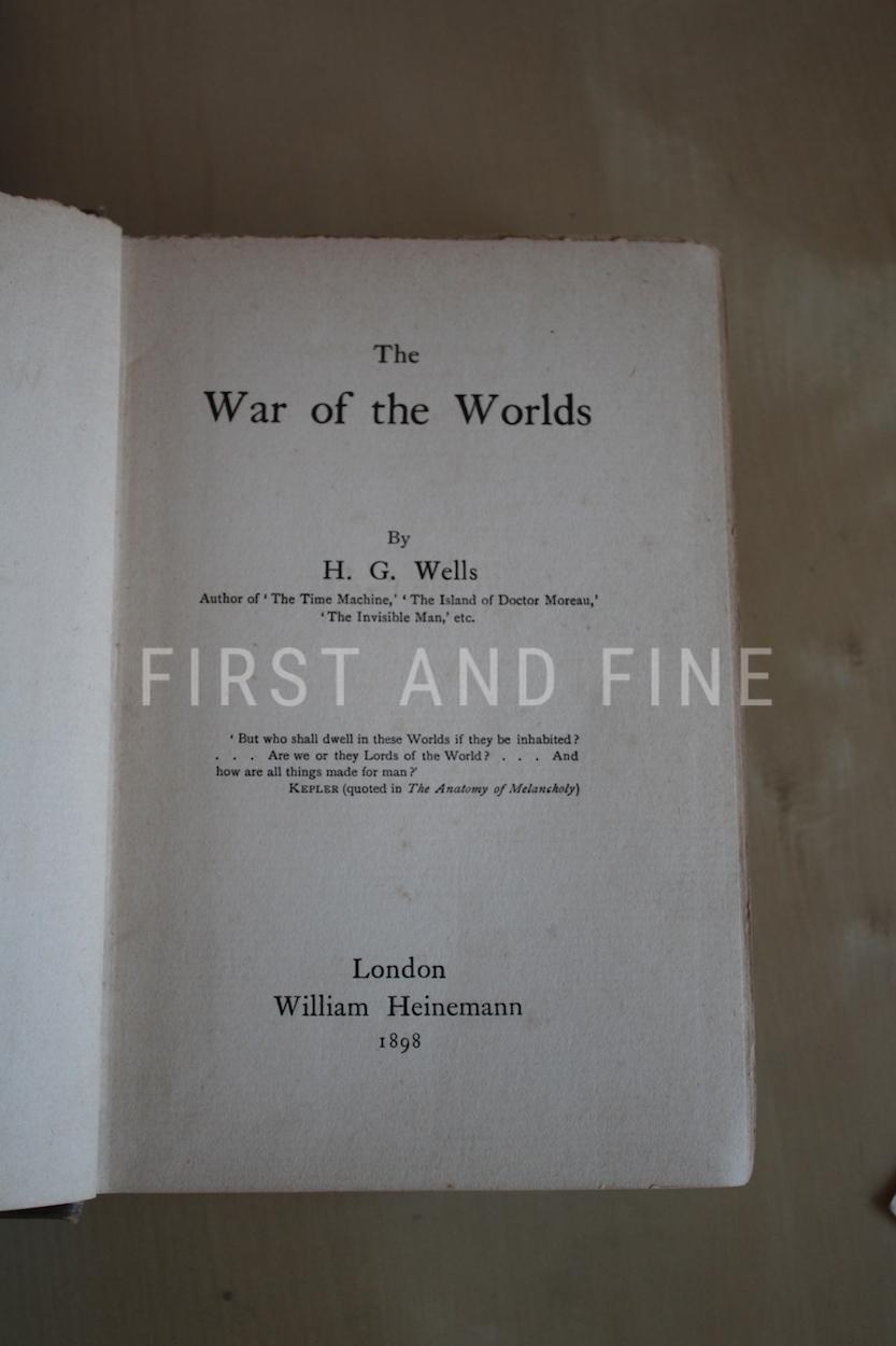 Wells, H.G. (1898) 'The War of the Worlds', UK first edition, first state with original handwritten and signed letter - Image 12