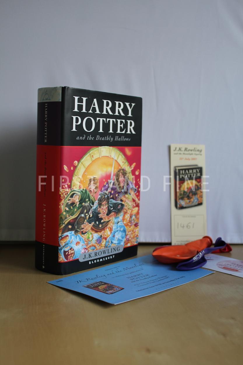 Rowling, J.K. (2007) 'Harry Potter and the Deathly Hallows', UK signed first edition with ephemera
