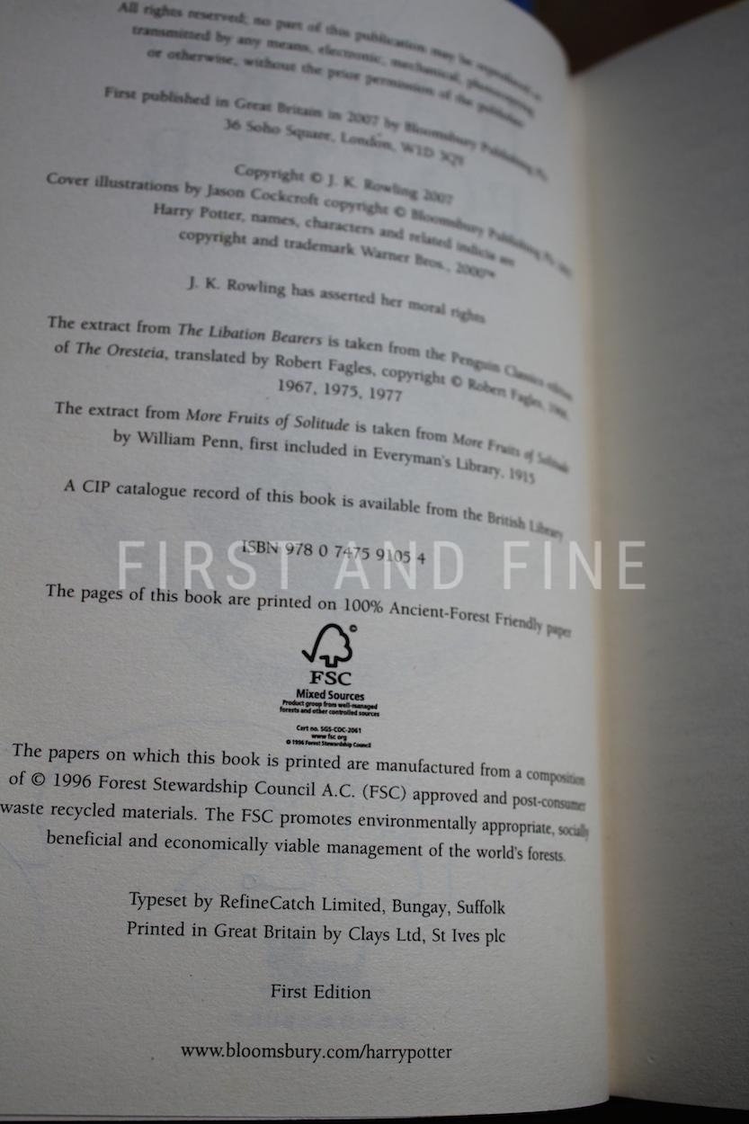 Rowling, J.K. (2007) 'Harry Potter and the Deathly Hallows', UK signed first edition with ephemera - Image 4