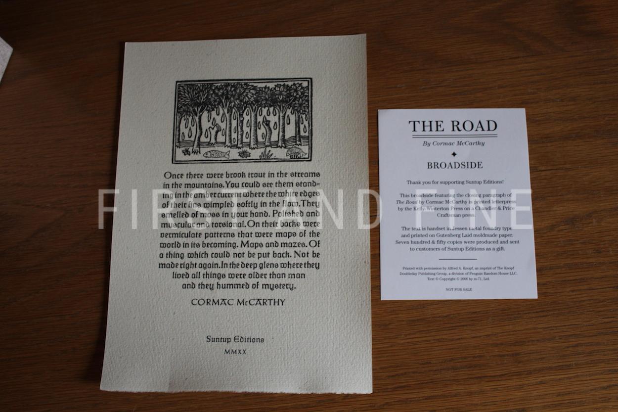 McCarthy, Cormac (2019) 'The Road', US deluxe limited edition published by Suntup Press with original handwritten letter - Image 24