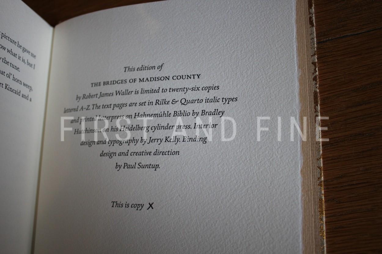 Robert James Waller (2020) 'The Bridges of Madison County', Suntup limited edition - Image 2