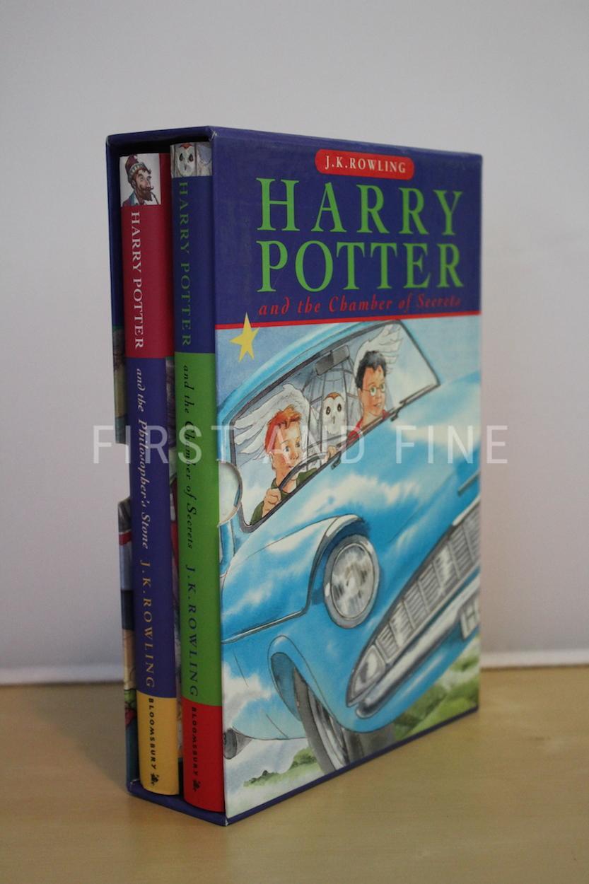 Rowling, J.K. (1997 & 1998) 'Harry Potter and the Philosopher's Stone', UK signed first editio, fourth print, and 'Harry Potter and the Chamber of Secrets', UK signed first edition seventh print box set