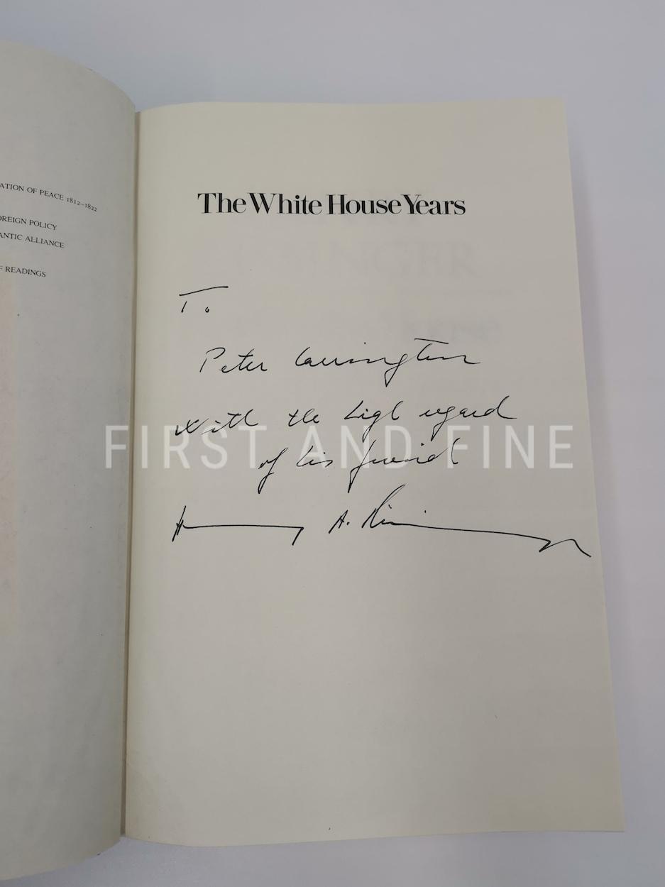 Kissinger, Henry (1979) 'The White House Years', UK first edition, signed and inscribed to British Foreign Secretary - Image 2