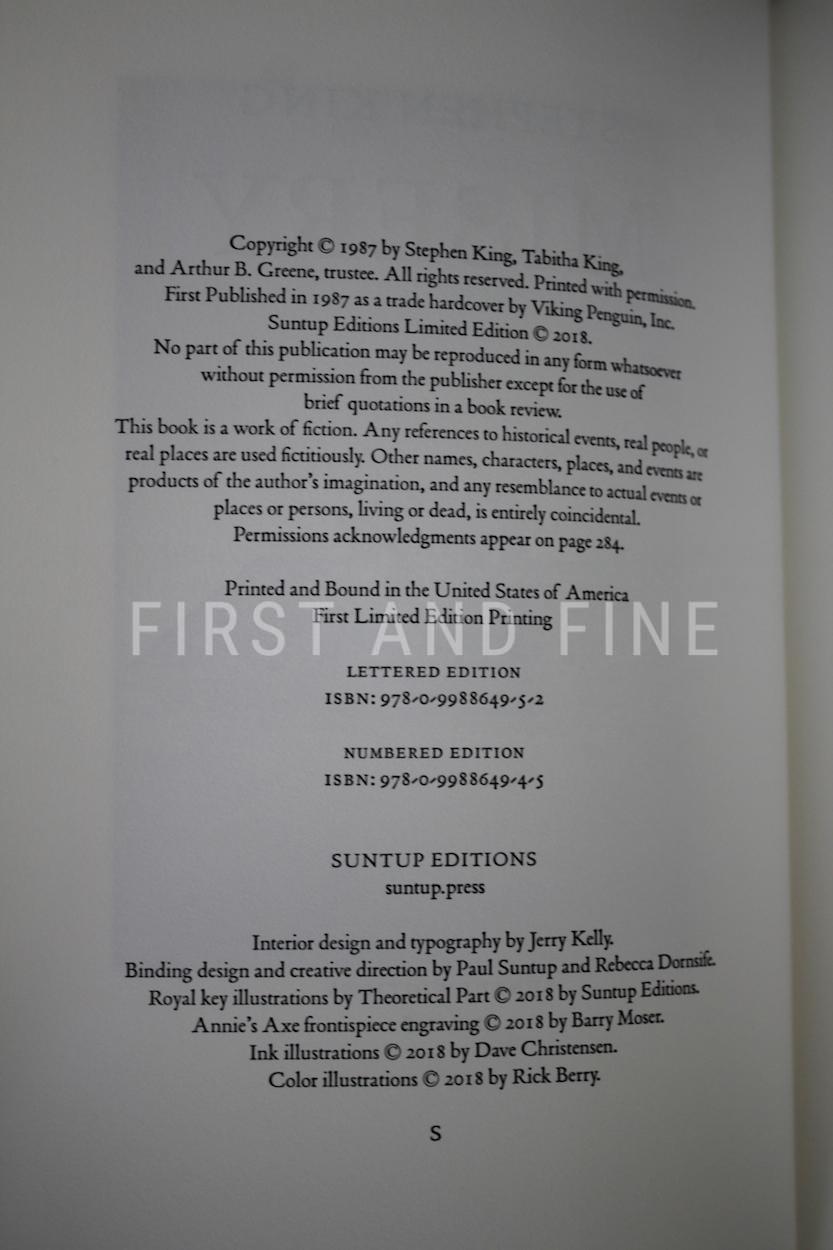 King, Stephen (2018) 'Misery', US signed limited edition, published by Suntup Press - Image 7