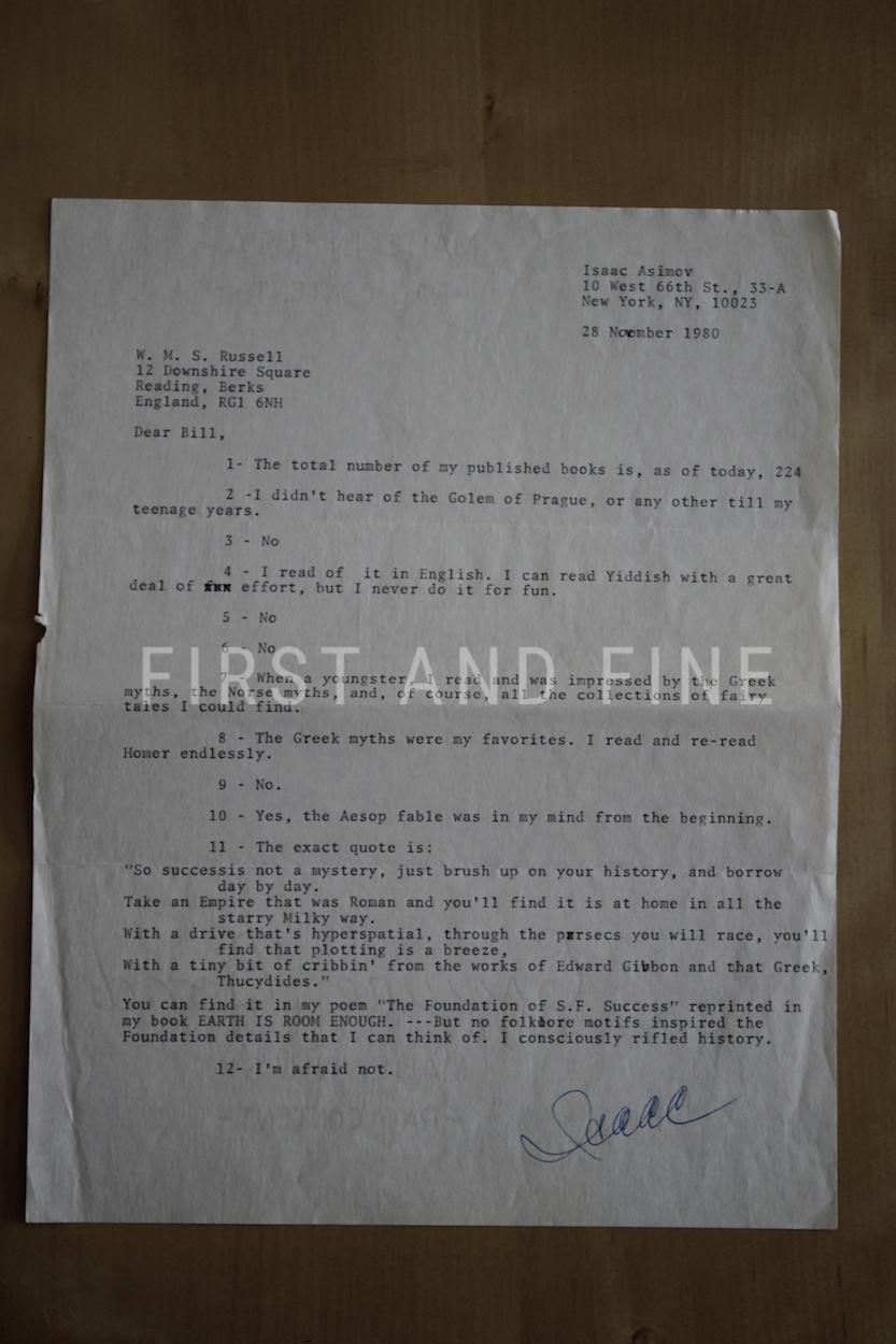 Asimov, Isaac (2012) 'Foundation' trilogy, Folio Society edition with original signed letter - Image 2