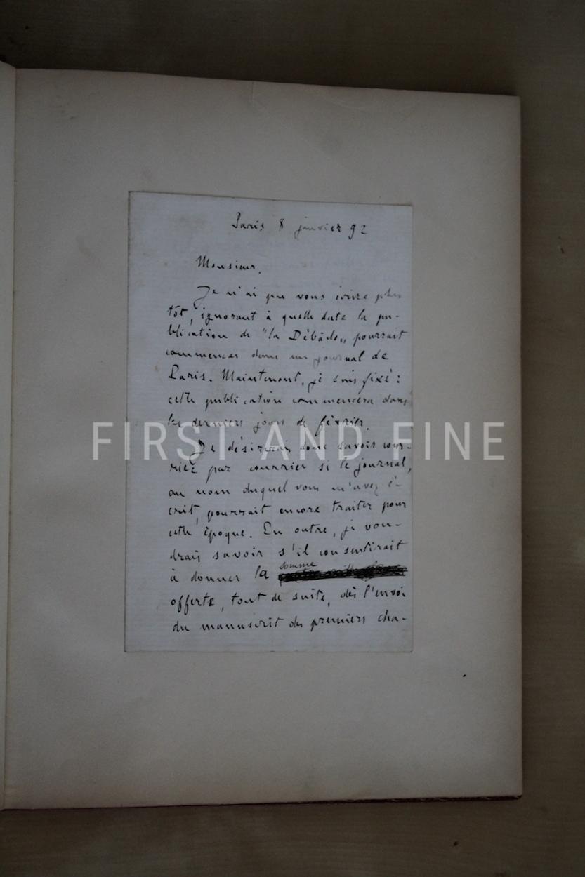 Zola, Emile (1892-1902) original autograph letters to his friend and tranlator Ernest Vizetelly and original photographs taken by Zola - Image 5