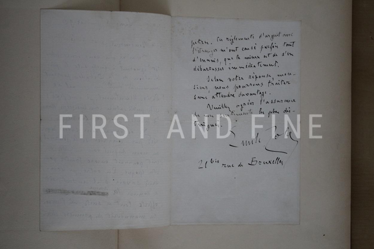 Zola, Emile (1892-1902) original autograph letters to his friend and tranlator Ernest Vizetelly and original photographs taken by Zola - Image 6