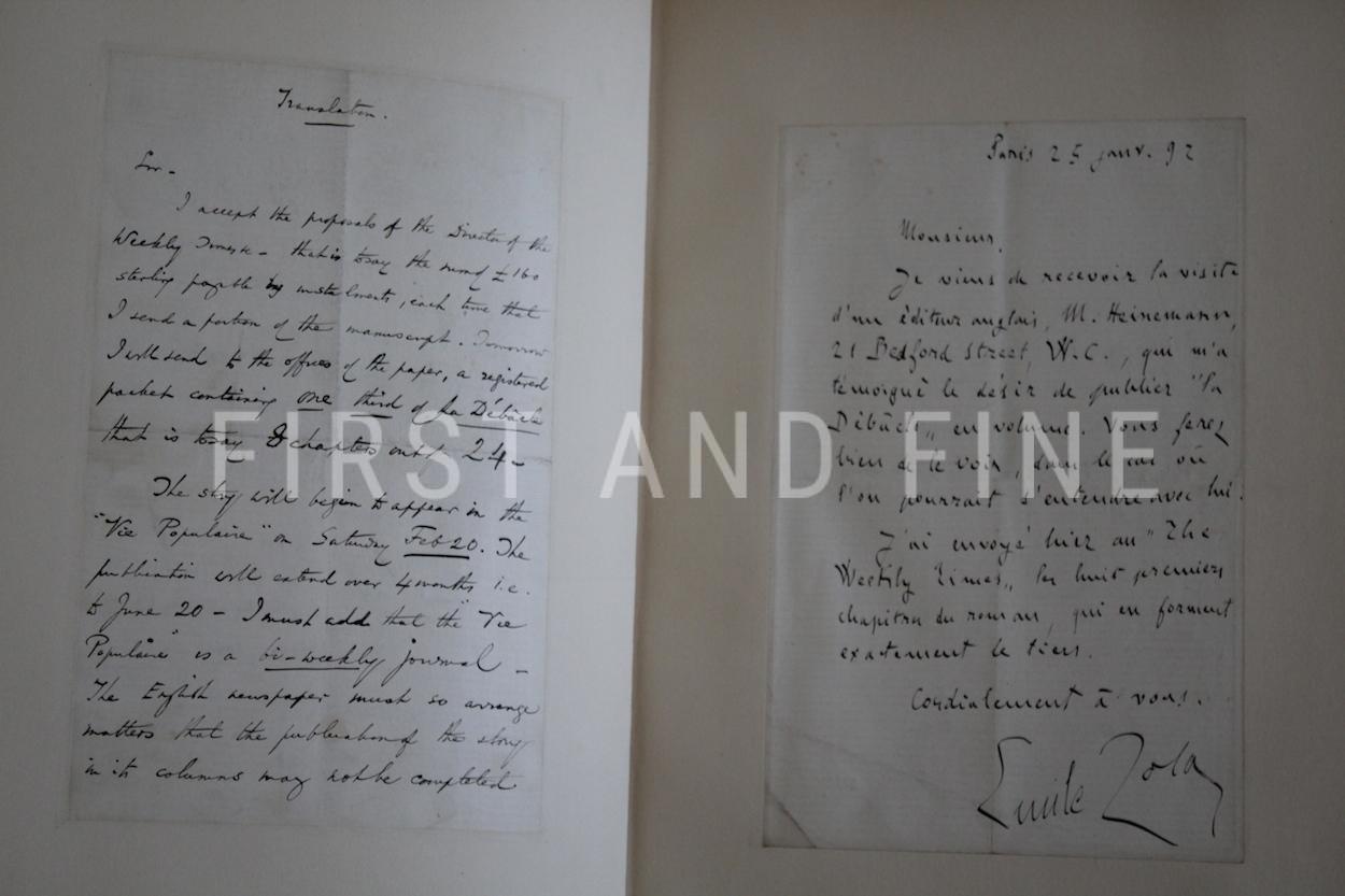Zola, Emile (1892-1902) original autograph letters to his friend and tranlator Ernest Vizetelly and original photographs taken by Zola - Image 10