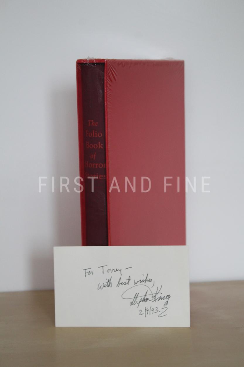 'The Folio Book of Horror Stories', Folio Society horror anthology with Stephen King signature