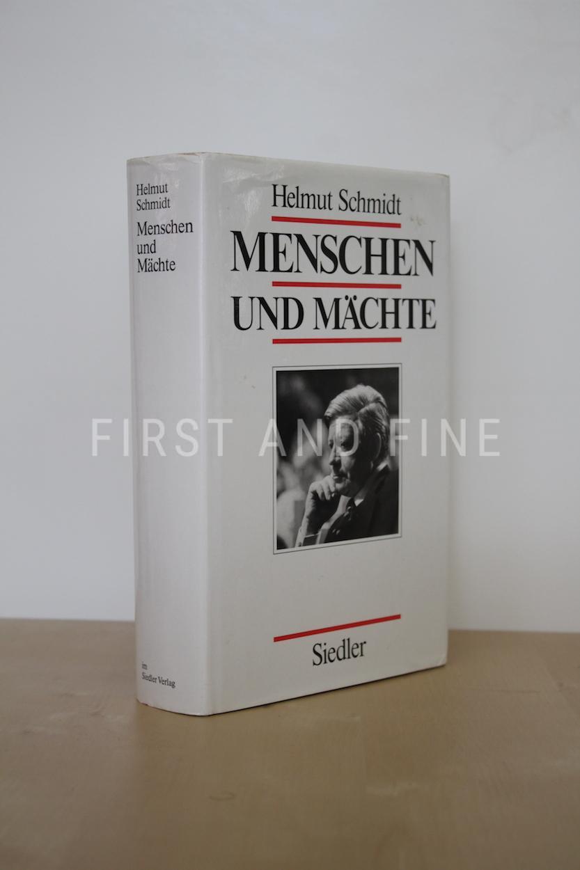 Schmidt, Helmut (1987) 'Menschen un Mächte', signed first edition