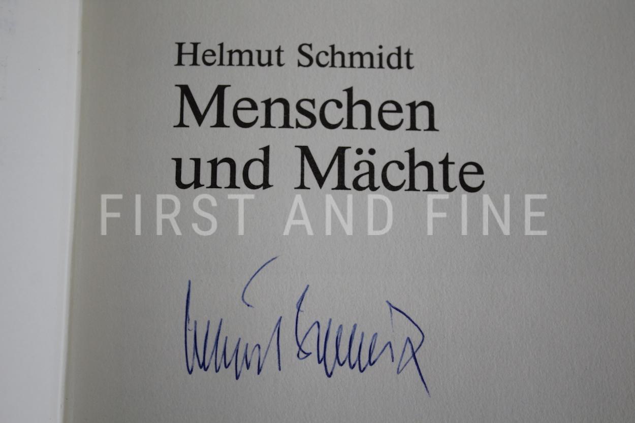 Schmidt, Helmut (1987) 'Menschen un Mächte', signed first edition - Image 3