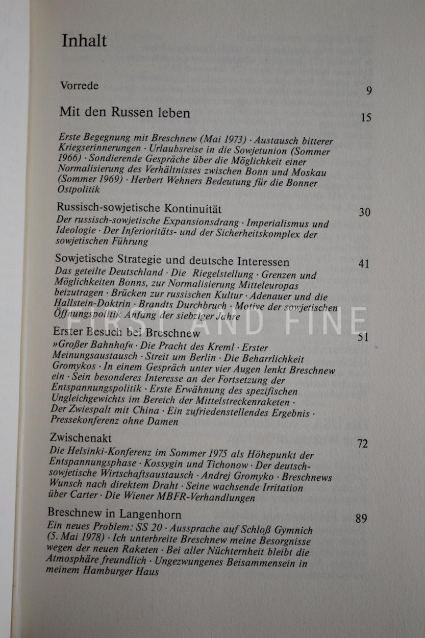 Schmidt, Helmut (1987) 'Menschen un Mächte', signed first edition - Image 4