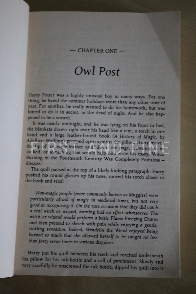 Rowling, J.K. (1999) 'Harry Potter and the Prisoner of Azkaban', UK first state uncorrected proof in purple wraps - Image 12