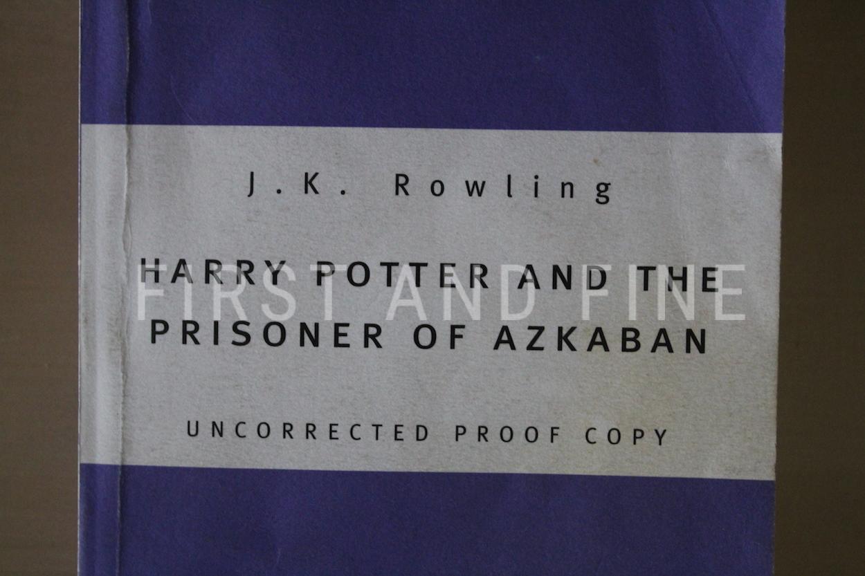Rowling, J.K. (1999) 'Harry Potter and the Prisoner of Azkaban', UK first state uncorrected proof in purple wraps - Image 6