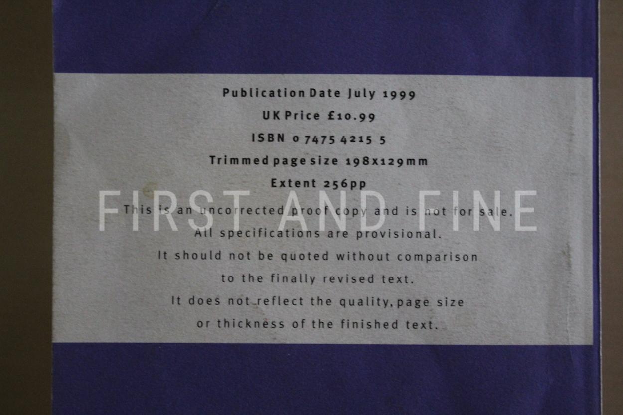 Rowling, J.K. (1999) 'Harry Potter and the Prisoner of Azkaban', UK first state uncorrected proof in purple wraps - Image 7