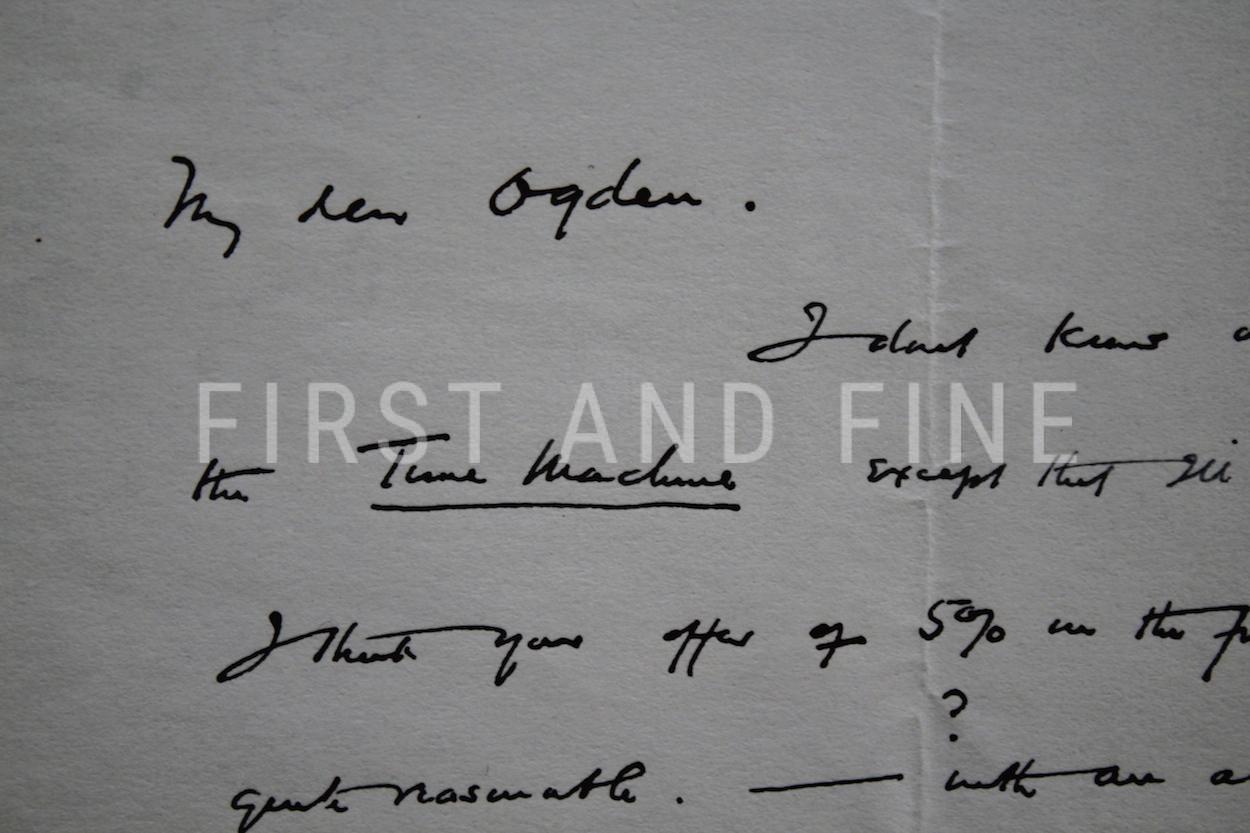 Wells, H.G. (2020) 'The Time Machine', Suntup deluxe signed Roman Numeral limited edition with an original H.G. Wells letter - Image 5