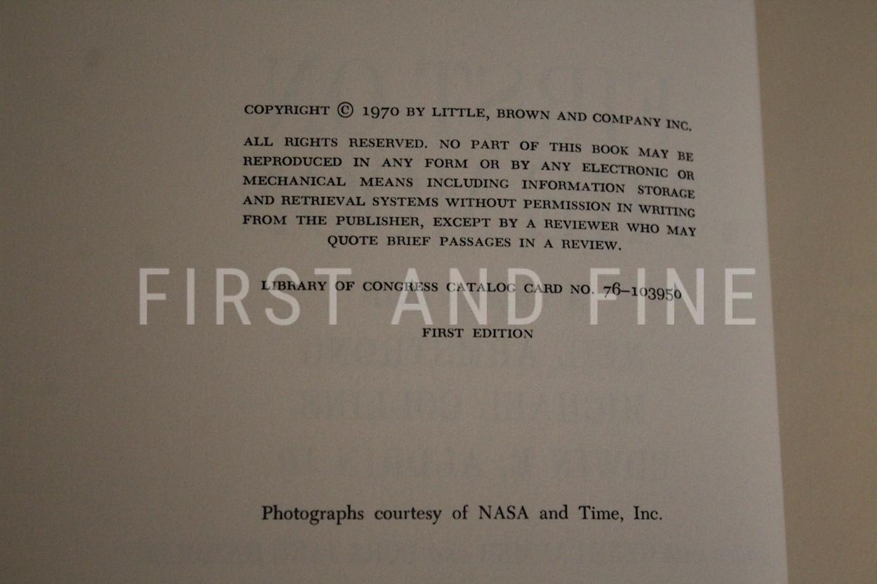 Armstrong, Neil; Aldrin, Buzz; and Collins, Michael (1970) 'First on the Moon', US first edition with a First Day Cover signed by all three astronauts. - Image 10