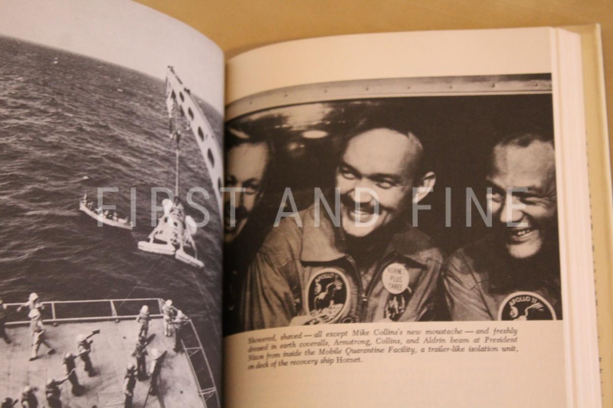 Armstrong, Neil; Aldrin, Buzz; and Collins, Michael (1970) 'First on the Moon', US first edition with a First Day Cover signed by all three astronauts. - Image 15