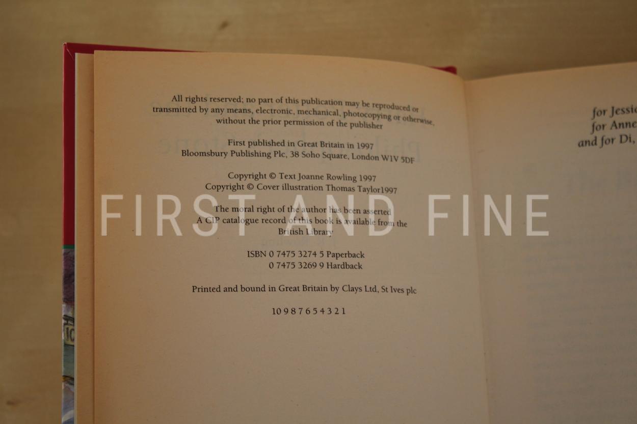 Rowling, J.K. (1997) 'Harry Potter and the Philosopher's Stone', UK hardback first edition published by Bloomsbury - Image 2