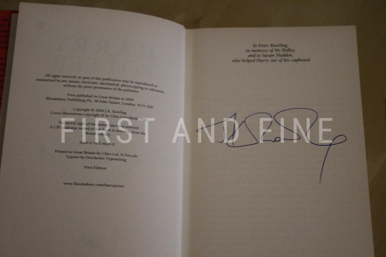 Rowling, J.K. (2000) 'Harry Potter and the Goblet of Fire', UK signed first edition with the Golden Ticket - Image 2