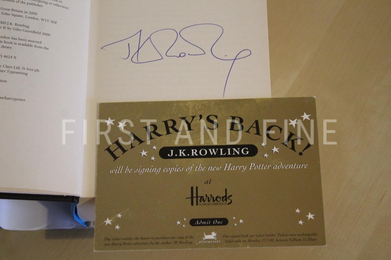Rowling, J.K. (2000) 'Harry Potter and the Goblet of Fire', UK signed first edition with the Golden Ticket - Image 3