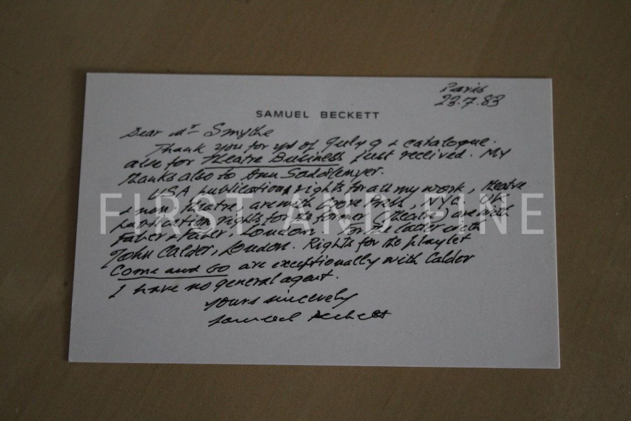 Beckett, Samuel (1955) 'Waiting for Godot', UK first edition with a handwritten and signed Beckett letter - Image 2