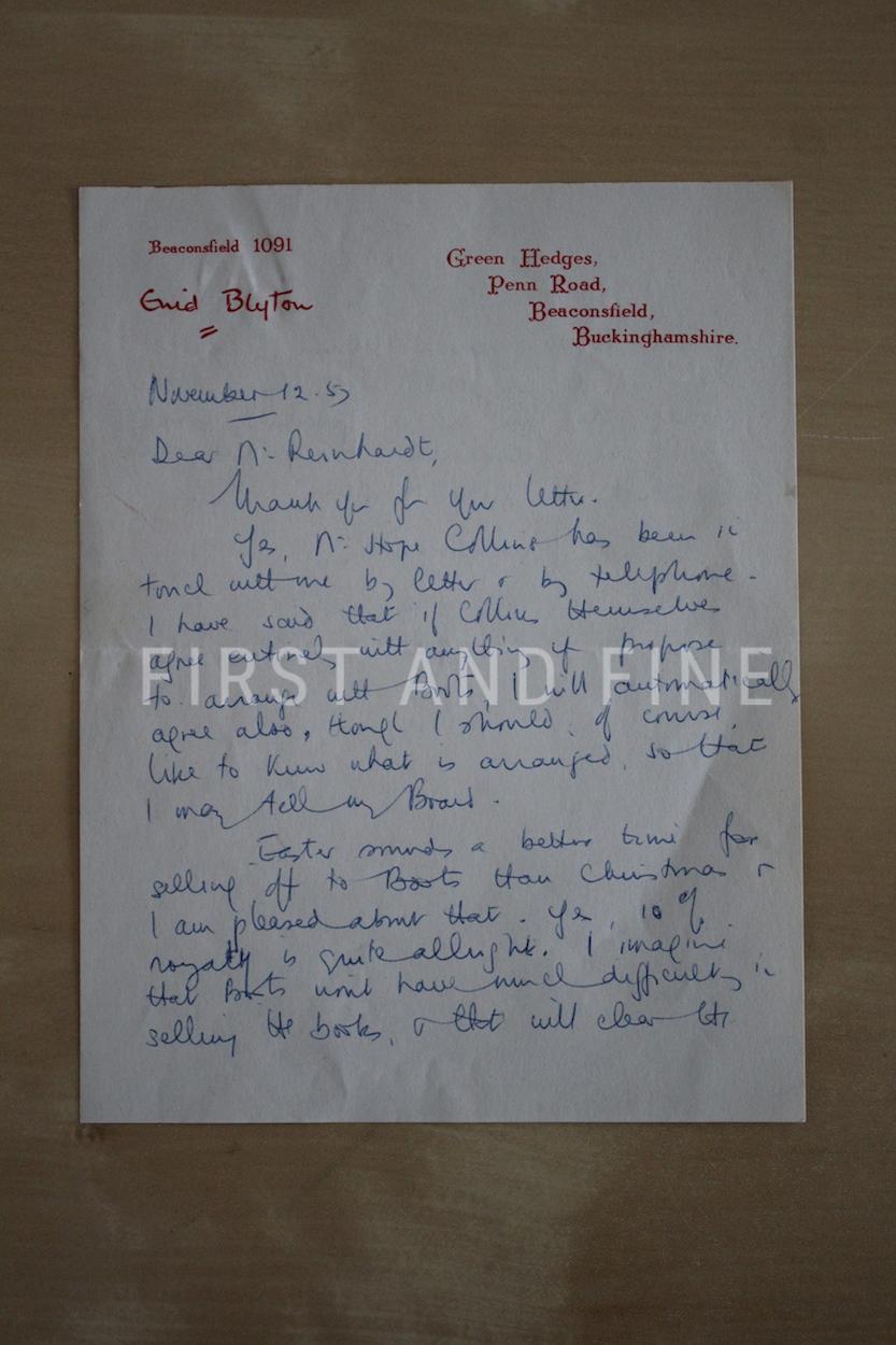 Blyton, Enid (1948) UK first edition with an original handwritten and signed Blyton letter - Image 2