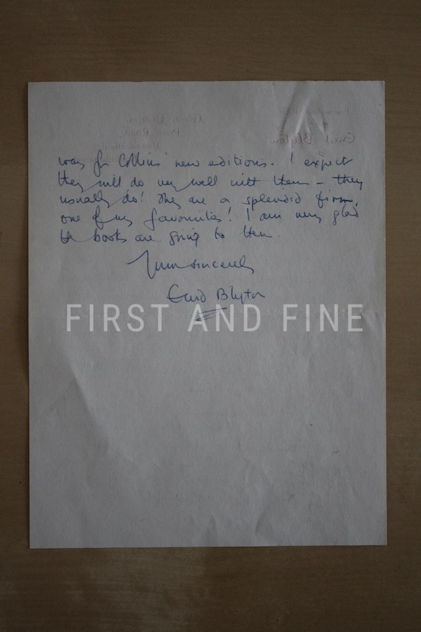 Blyton, Enid (1948) UK first edition with an original handwritten and signed Blyton letter - Image 3