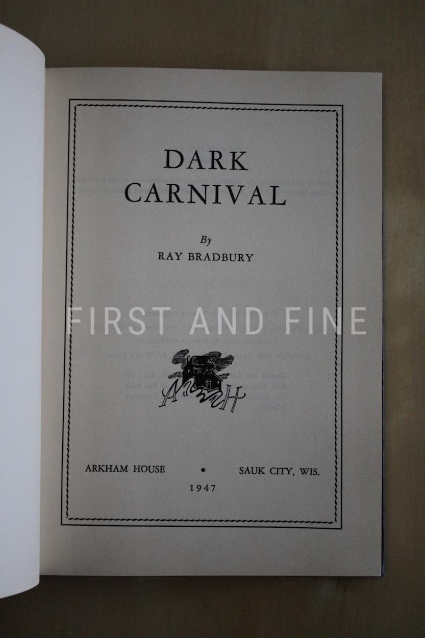 Bradbury, Ray (1947) 'Dark Carnival', US signed and inscribed first edition - Image 3