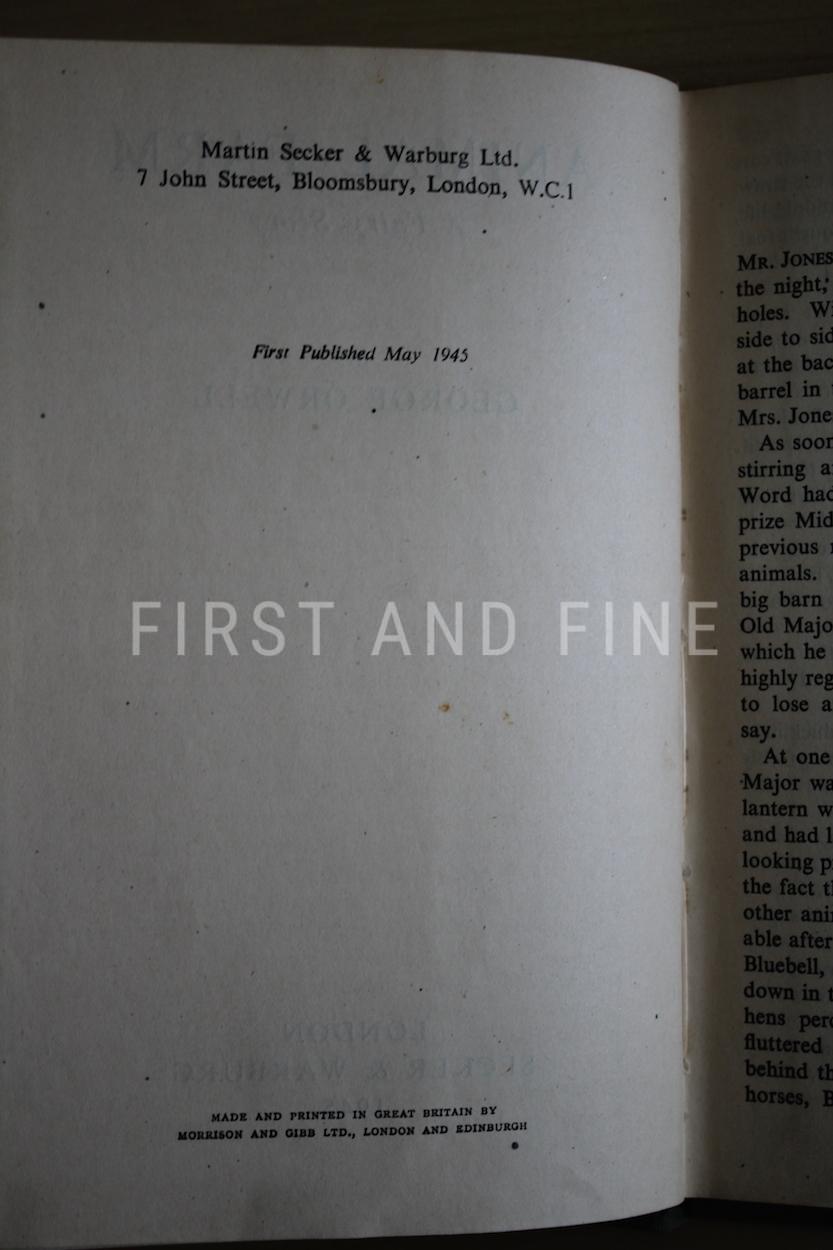 Orwell, George (1945) 'Animal Farm', UK first edition in the original first state dust jacket - Image 2