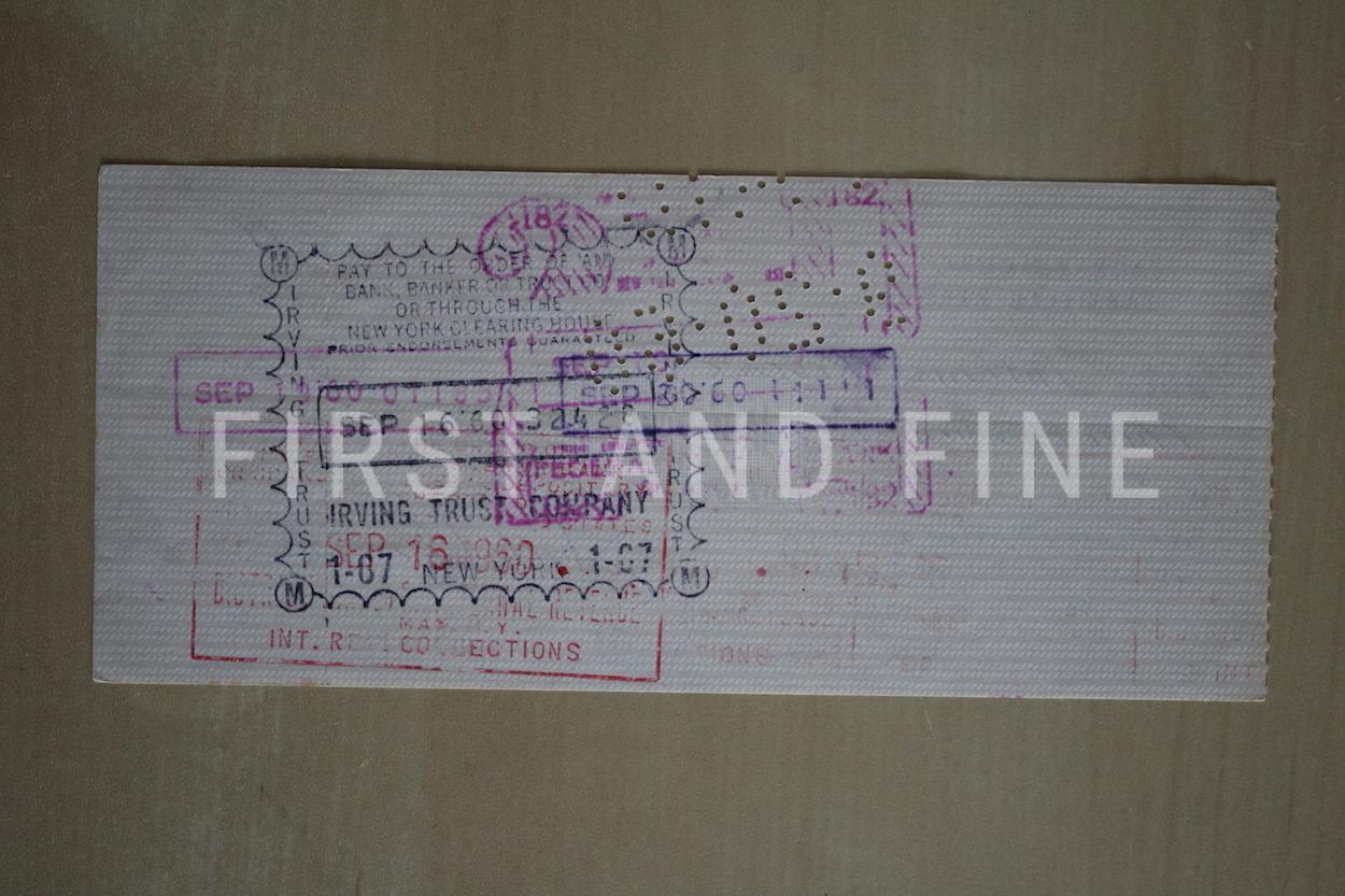 Kerouac, Jack (1957) 'On the Road', US first edition with an original signed cheque/ check - Image 3
