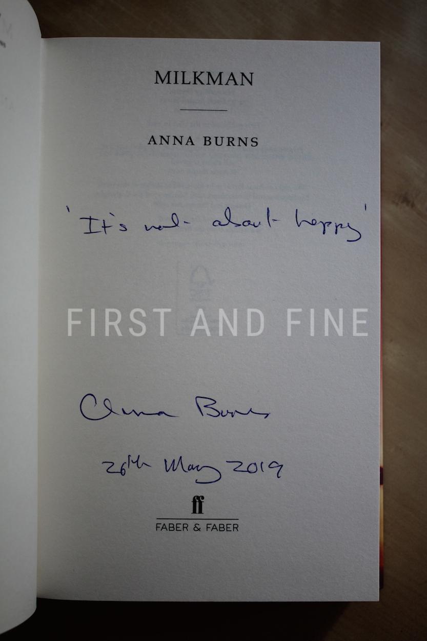 Burns, Anna (2018) 'Milkman', UK signed and lined first edition - Image 2