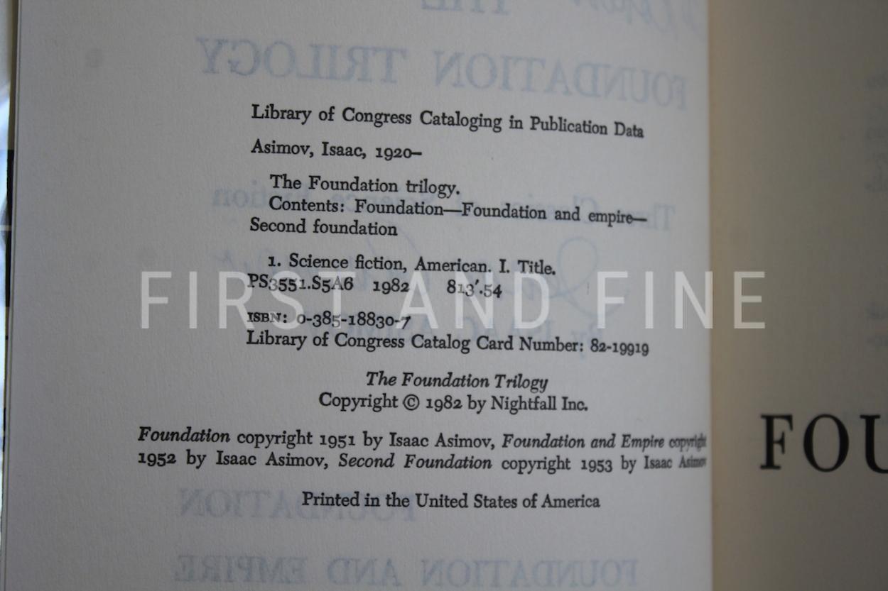 Asimov, Isaac (1982) 'The Foundation Trilogy', US signed first trade anthology edition - Image 3