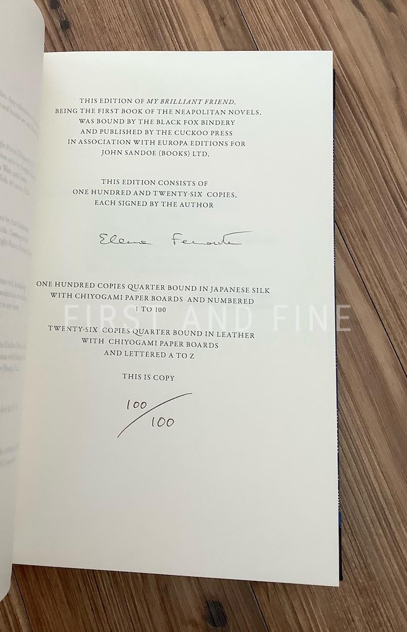 Ferrante, Elena (2015) 'My Brilliant Friend' - Book One of the Neapolitan Novels, UK signed limited edition - Image 2