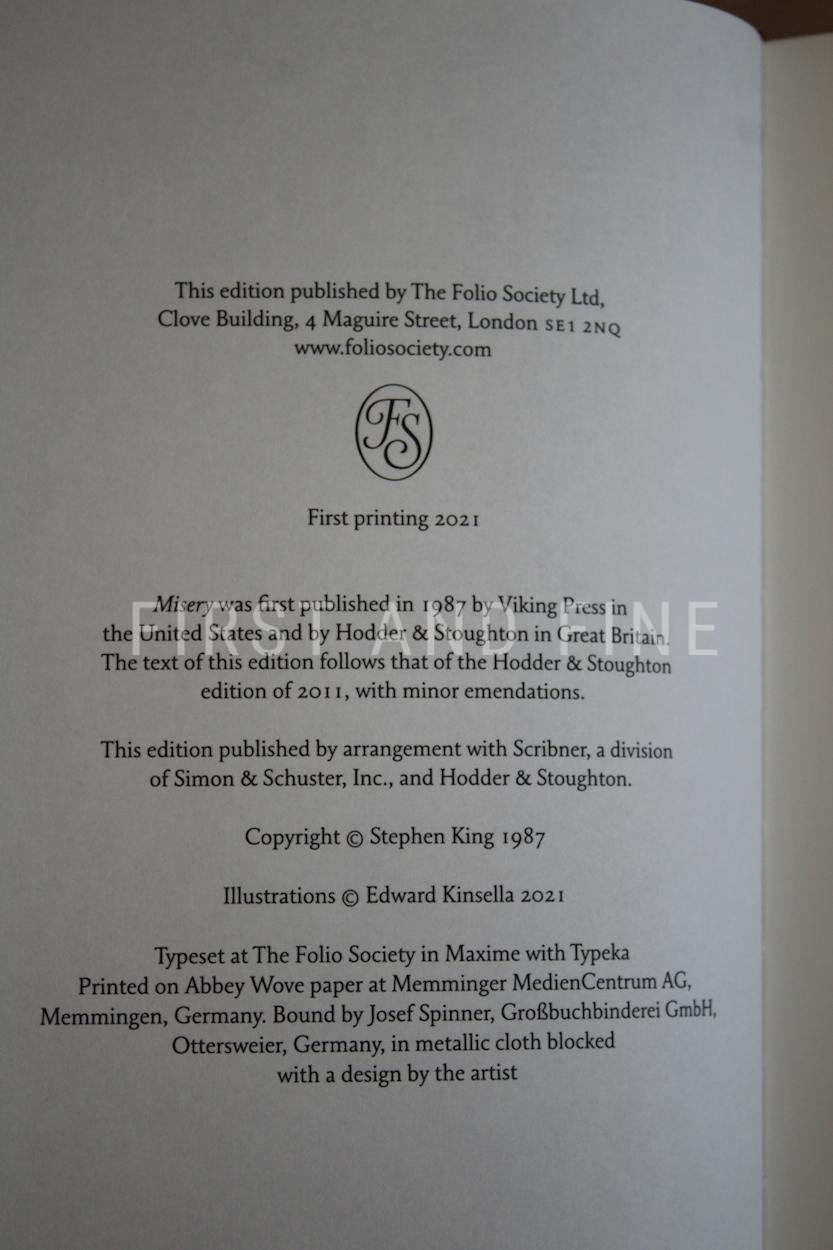 King, Stephen (2021) 'Misery', UK signed illustrated edition by Folio Society - Image 3