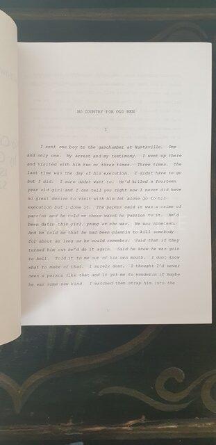 McCarthy, Cormac (2004) 'No Country for Old Men', US early uncorrected proof - Image 3