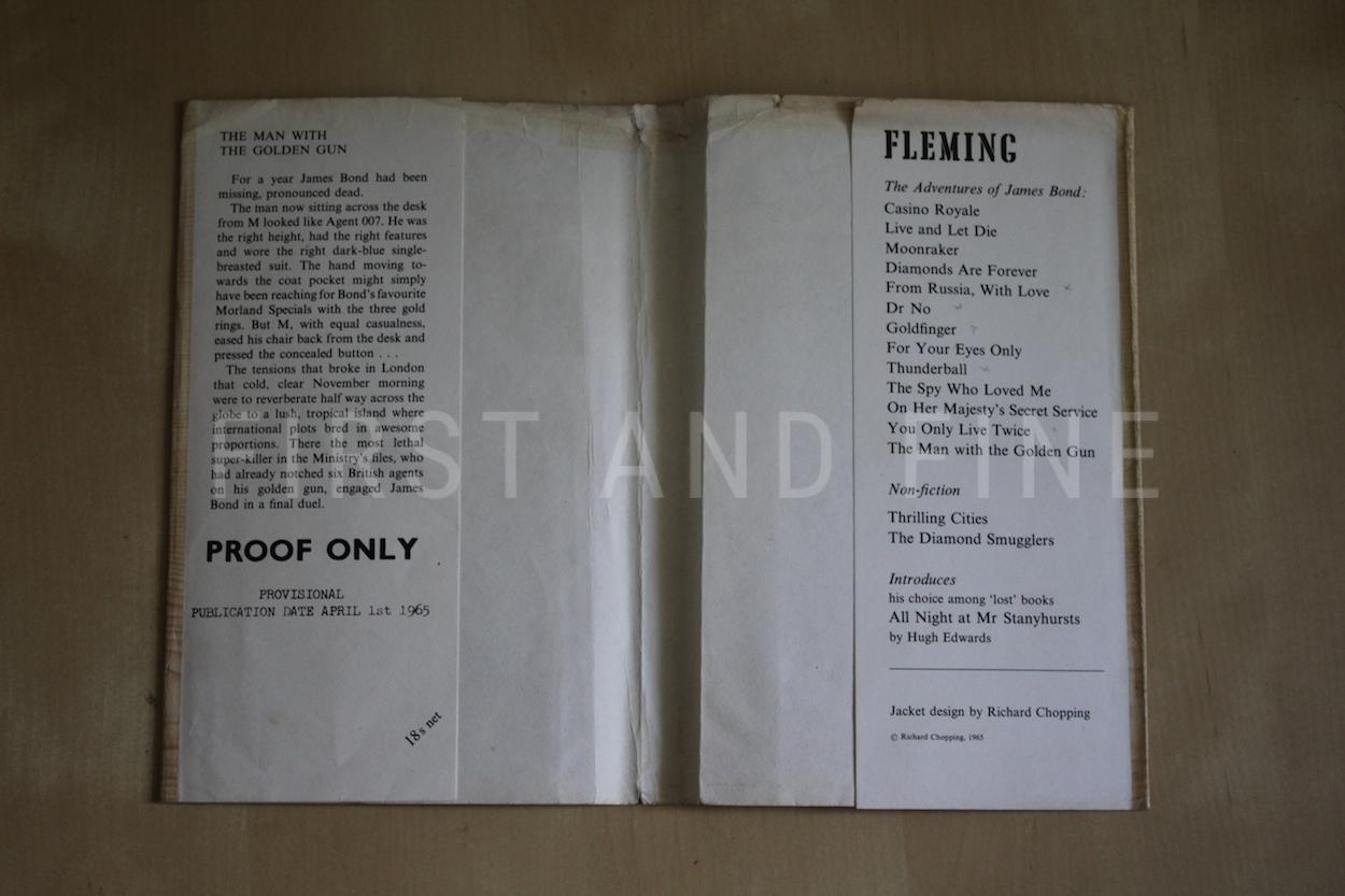 Fleming, Ian (1965) 'The Man with the Golden Gun', UK uncorrected proof with the proof dust jacket - Image 6
