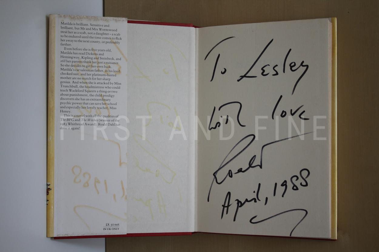 Dahl, Roald (1988) 'Matilda', UK signed and inscribed first edition - Image 2
